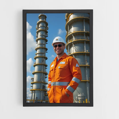 ap-oil rig worker-7 cadre Noir