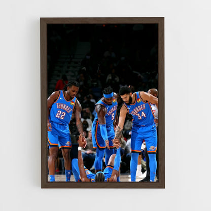 ap-oklahoma city thunder-1 cadre Bois foncé