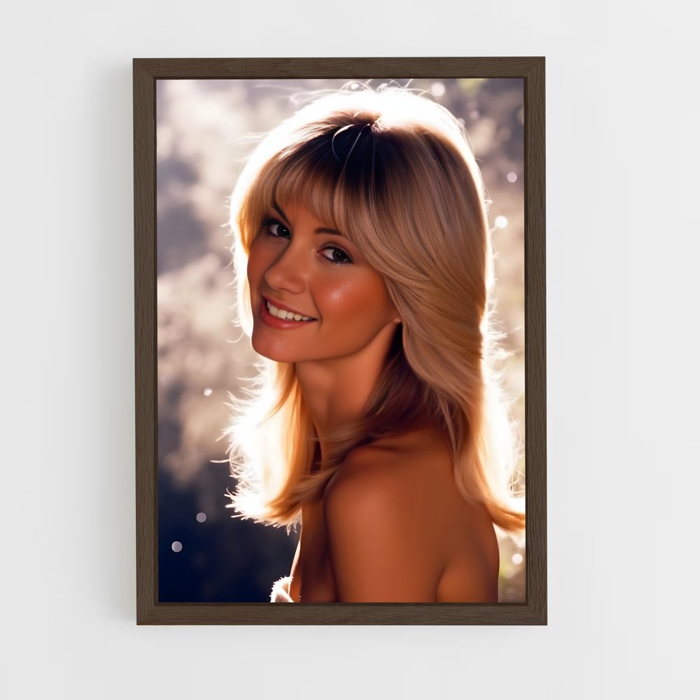 ap-olivia newton-john-4 cadre Bois foncé