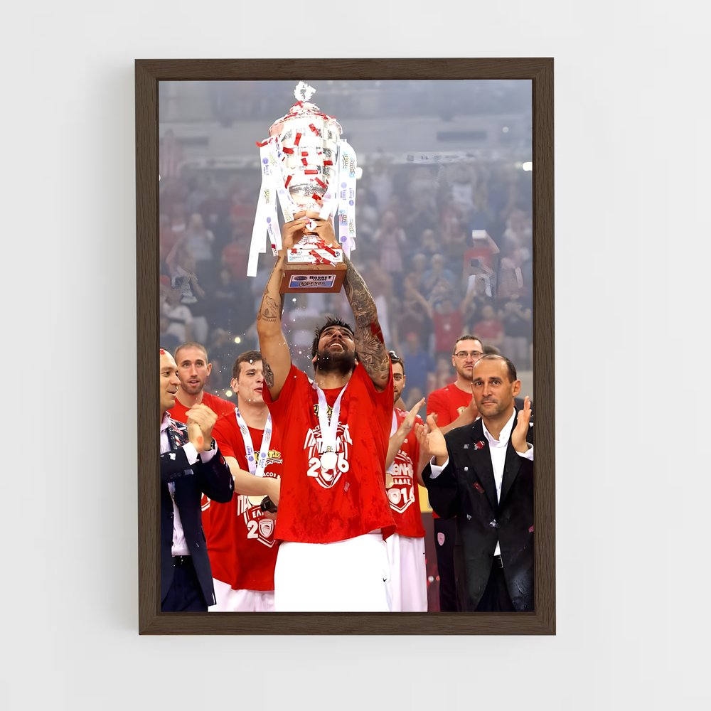 ap-olympiacos basketball-1 cadre Bois foncé