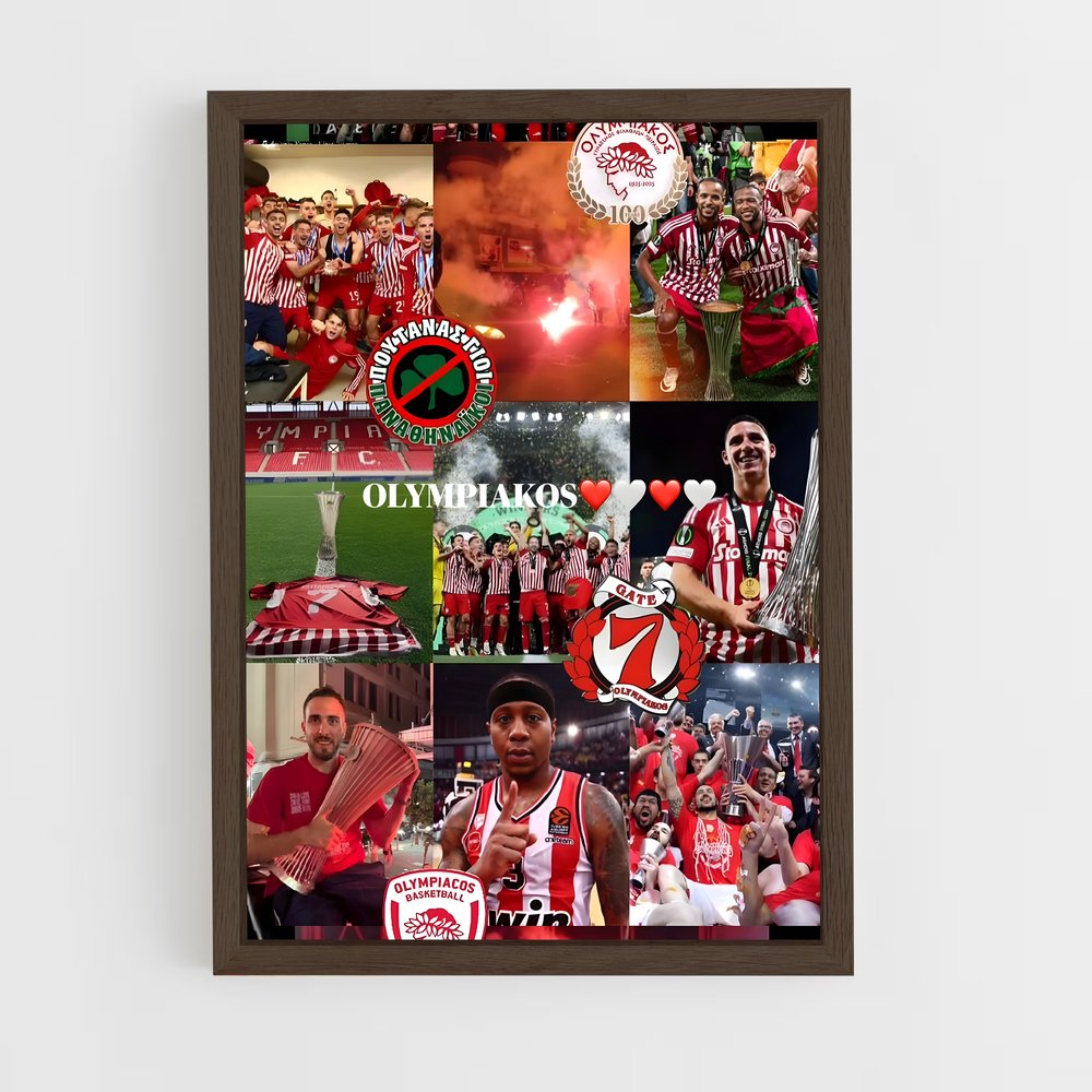 ap-olympiacos fc-5 cadre Bois foncé