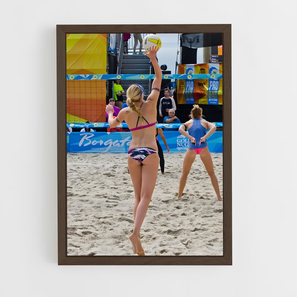 ap-olympic beach volleyball tournament-2 cadre Bois foncé