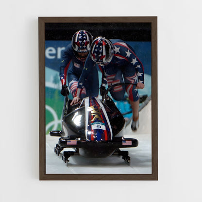 ap-olympics bobsled-1 cadre Bois foncé