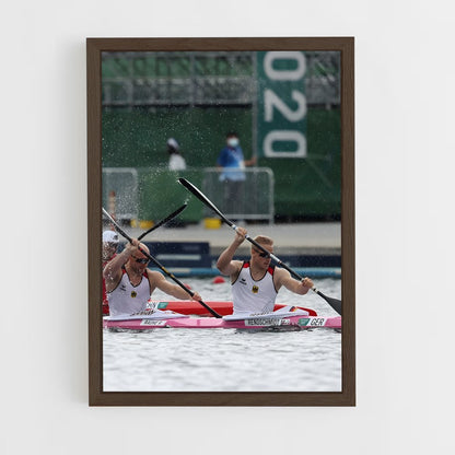 ap-olympics canoeing-2 cadre Bois foncé