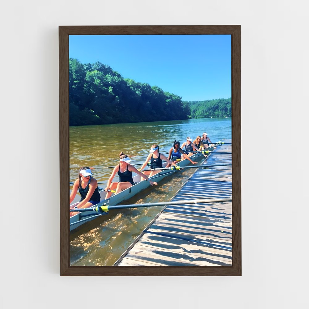 ap-olympics rowing-2 cadre Bois foncé