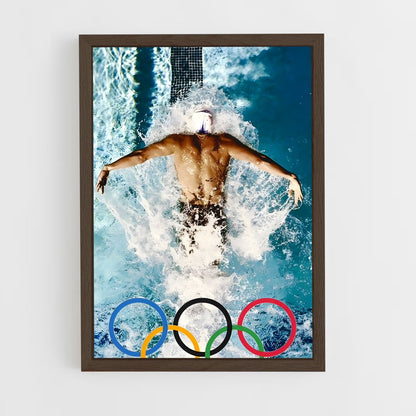 ap-olympics swimming-3 cadre Bois foncé