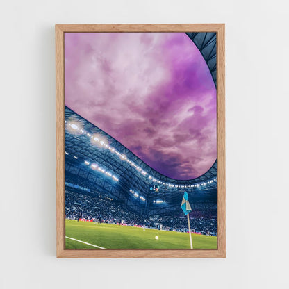 ap-olympique de marseille-14 cadre Bois clair