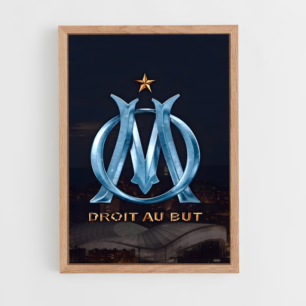 ap-olympique de marseille-3 cadre Bois clair