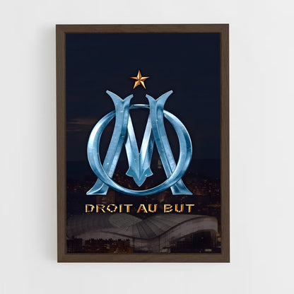 ap-olympique de marseille-3 cadre Bois foncé