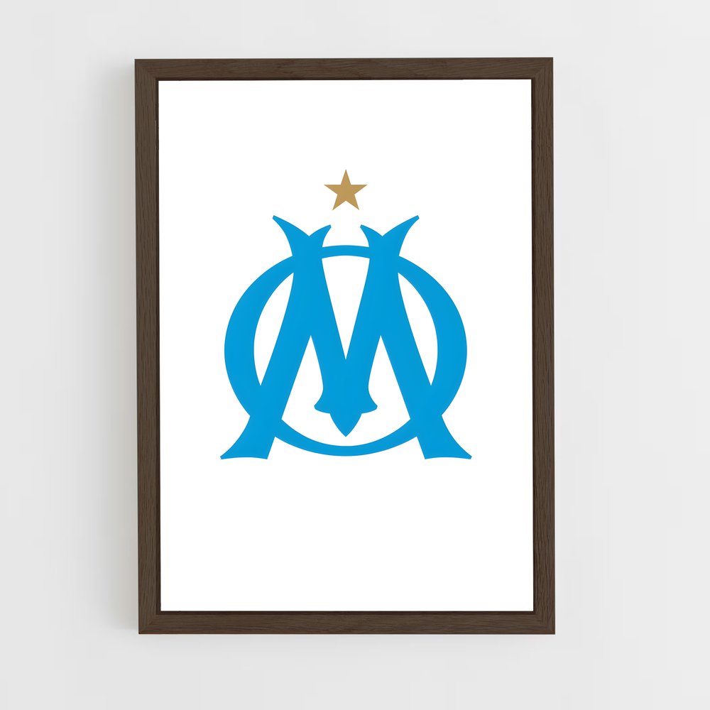 ap-olympique de marseille-6 cadre Bois foncé