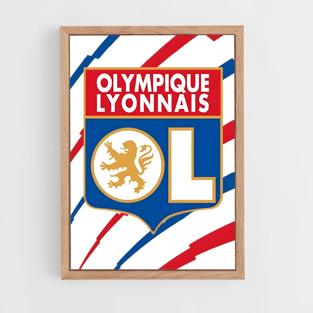 ap-olympique lyonnais-10 cadre Bois clair