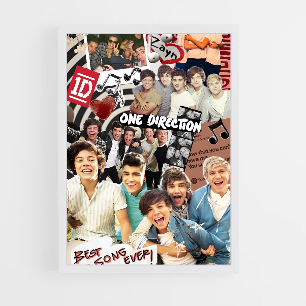 ap-one direction-1 cadre Blanc