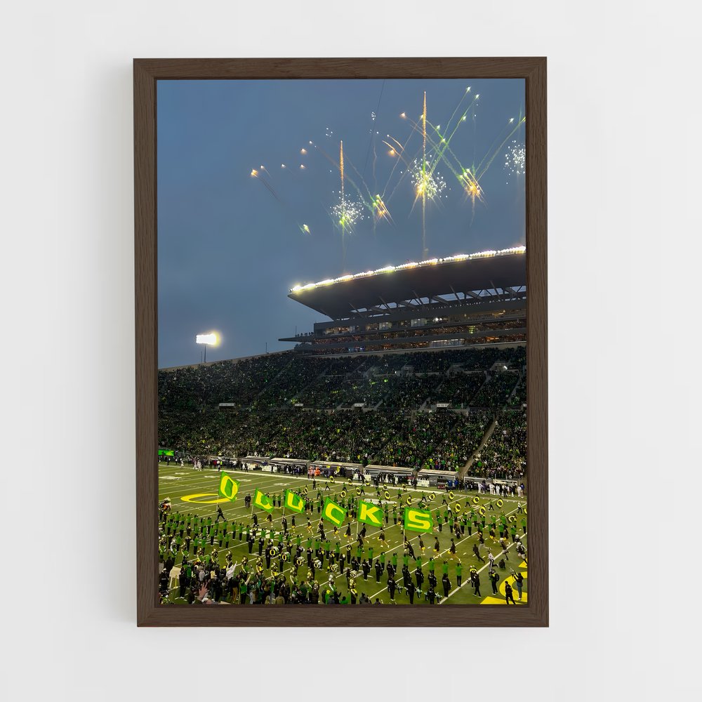 ap-oregon ducks-3 cadre Bois foncé
