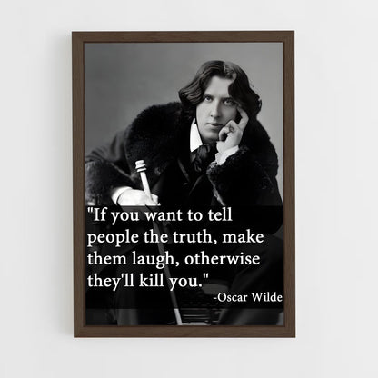 ap-oscar wilde-6 cadre Bois foncé
