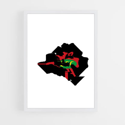ap-ottoman empire flag-3 cadre Blanc