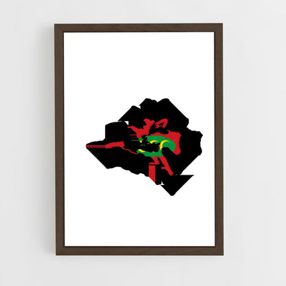ap-ottoman empire flag-3 cadre Bois foncé