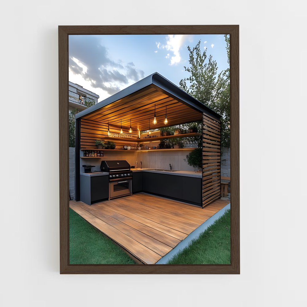 ap-outdoor kitchen-10 cadre Bois foncé