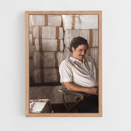 ap-pablo escobar-10 cadre Bois clair