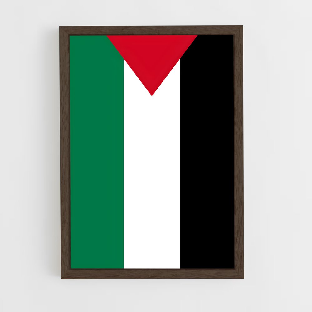 ap-palestine flag-1 cadre Bois foncé