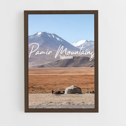 ap-pamir mountains-3 cadre Bois foncé