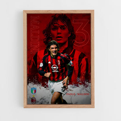 ap-paolo maldini-9 cadre Bois clair