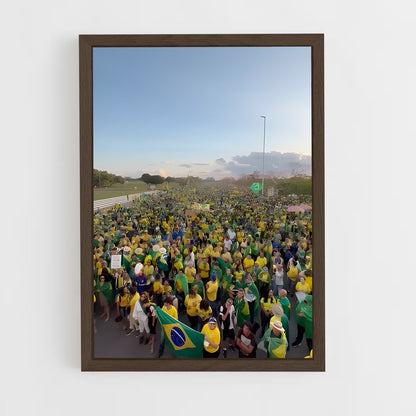 ap-partido liberal brazil-2 cadre Bois foncé