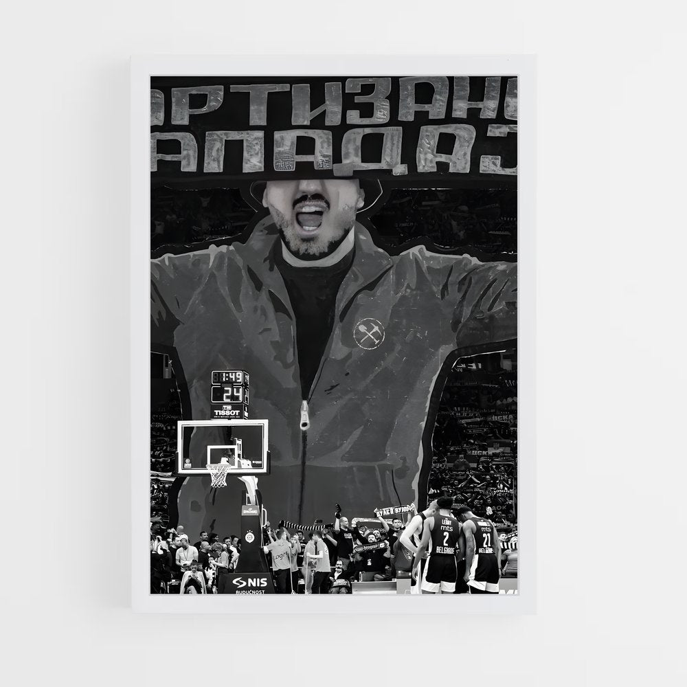 ap-partizan belgrade basketball-2 cadre Blanc