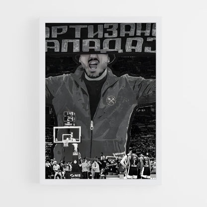 ap-partizan belgrade basketball-2 cadre Blanc