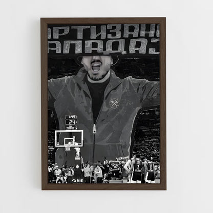 ap-partizan belgrade basketball-2 cadre Bois foncé