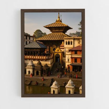 ap-pashupatinath temple-3 cadre Bois foncé