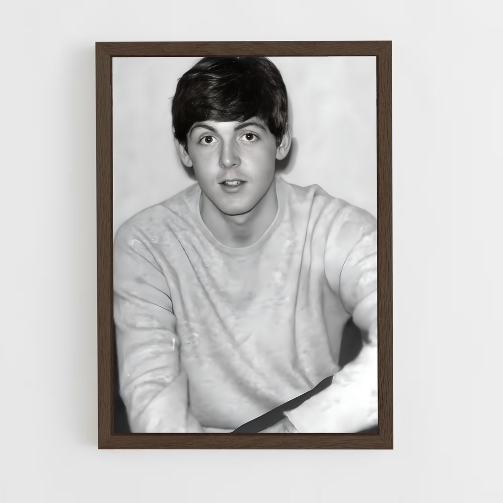 ap-paul mccartney-4 cadre Bois foncé