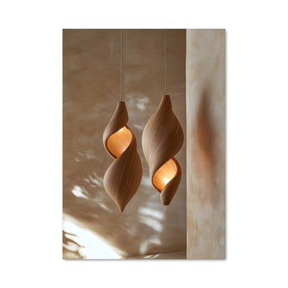 Poster Luminaire en Bois