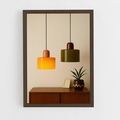 ap-pendant light-3 cadre Bois foncé