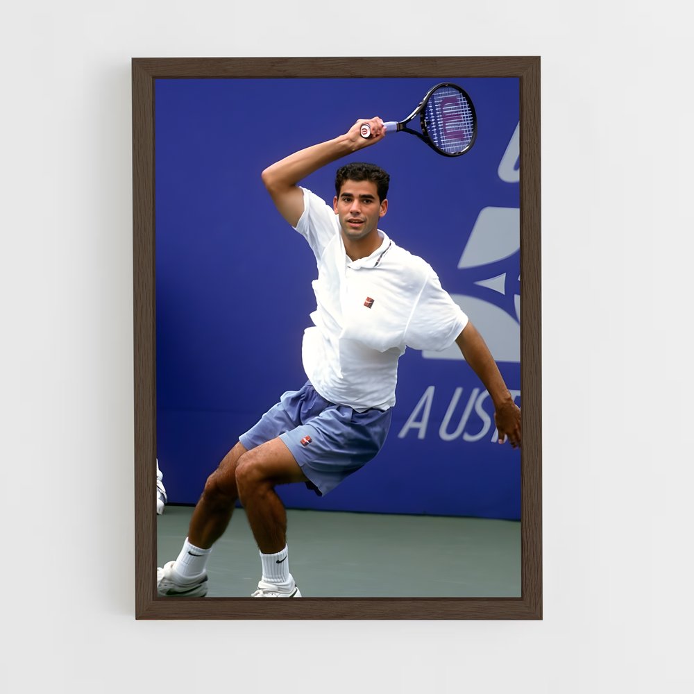 ap-pete sampras-3 cadre Bois foncé
