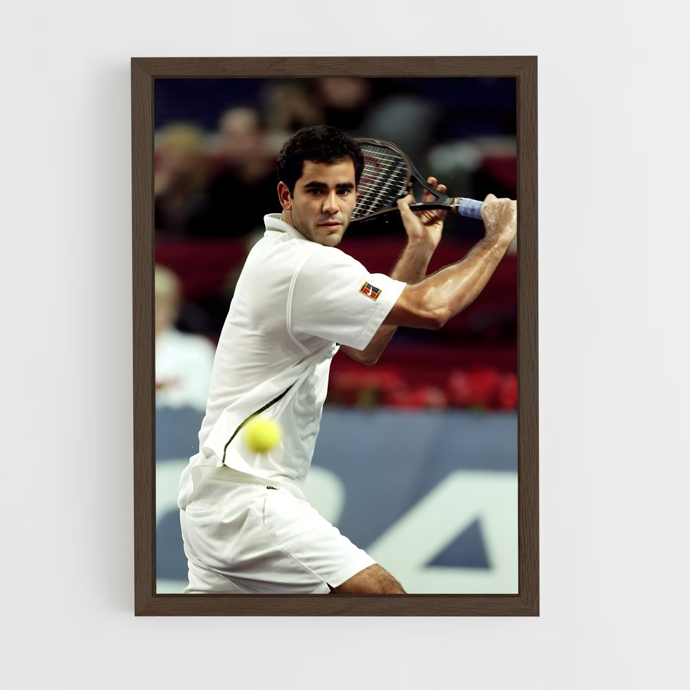 ap-pete sampras-4 cadre Bois foncé