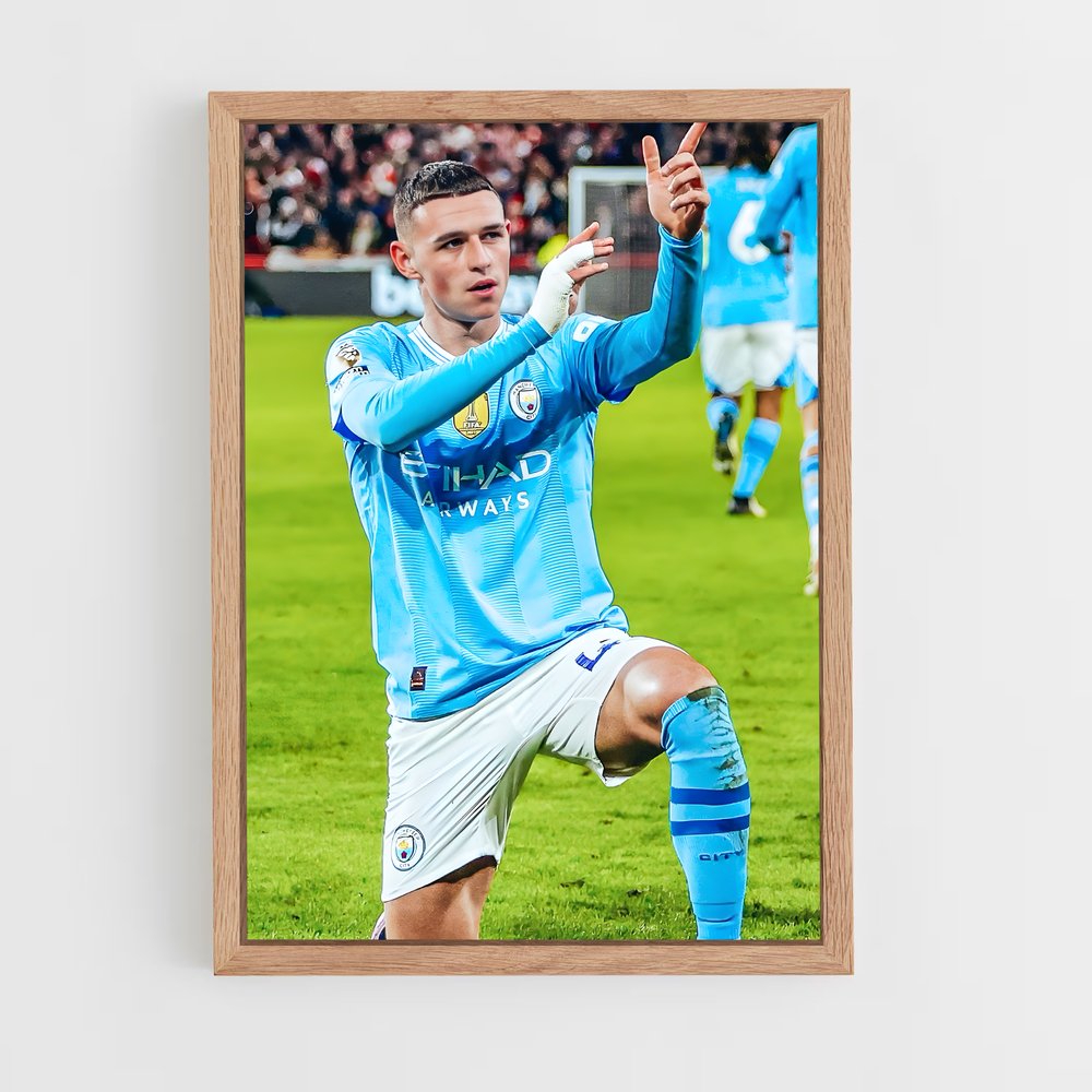ap-phil foden-10 cadre Bois clair