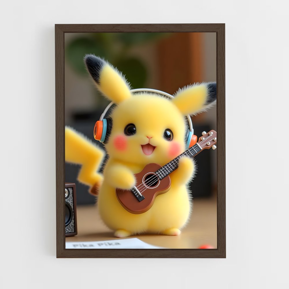 ap-pikachu-5 cadre Bois foncé