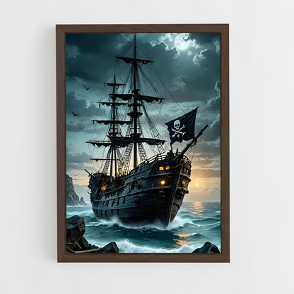 ap-pirate ships-2 cadre Bois foncé