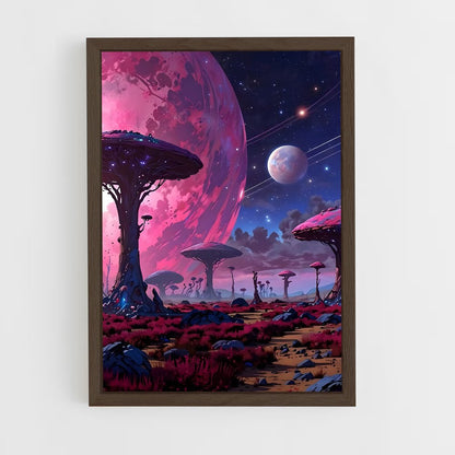 ap-planet landscapes-4 cadre Bois foncé