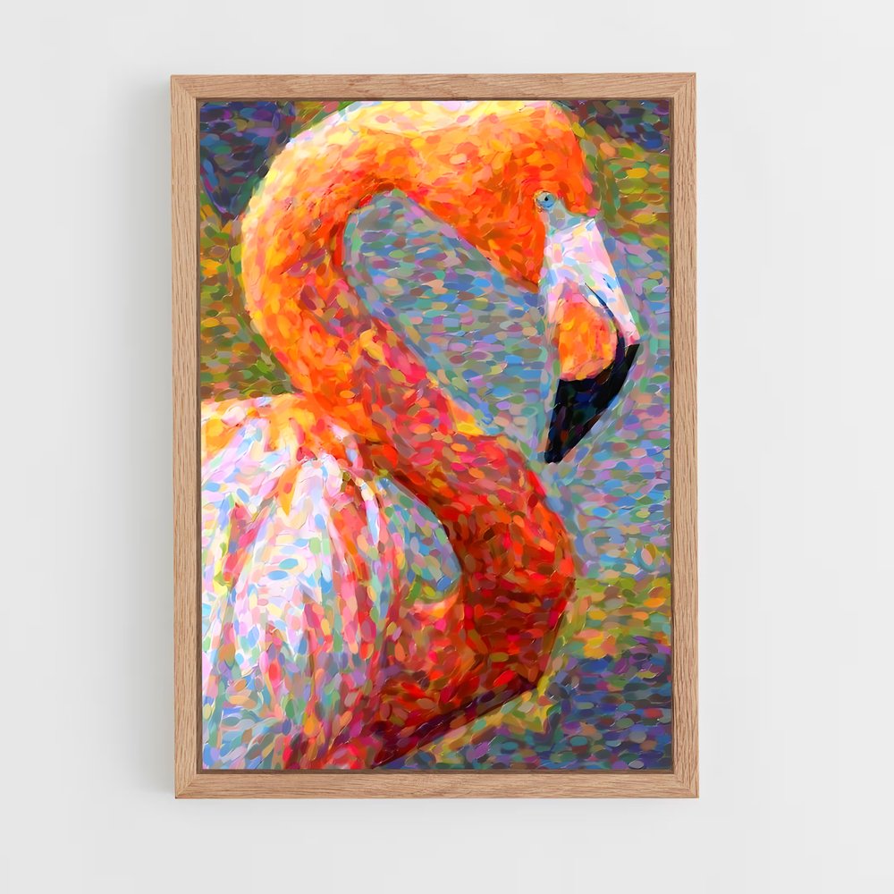 ap-pointillism-3 cadre Bois clair