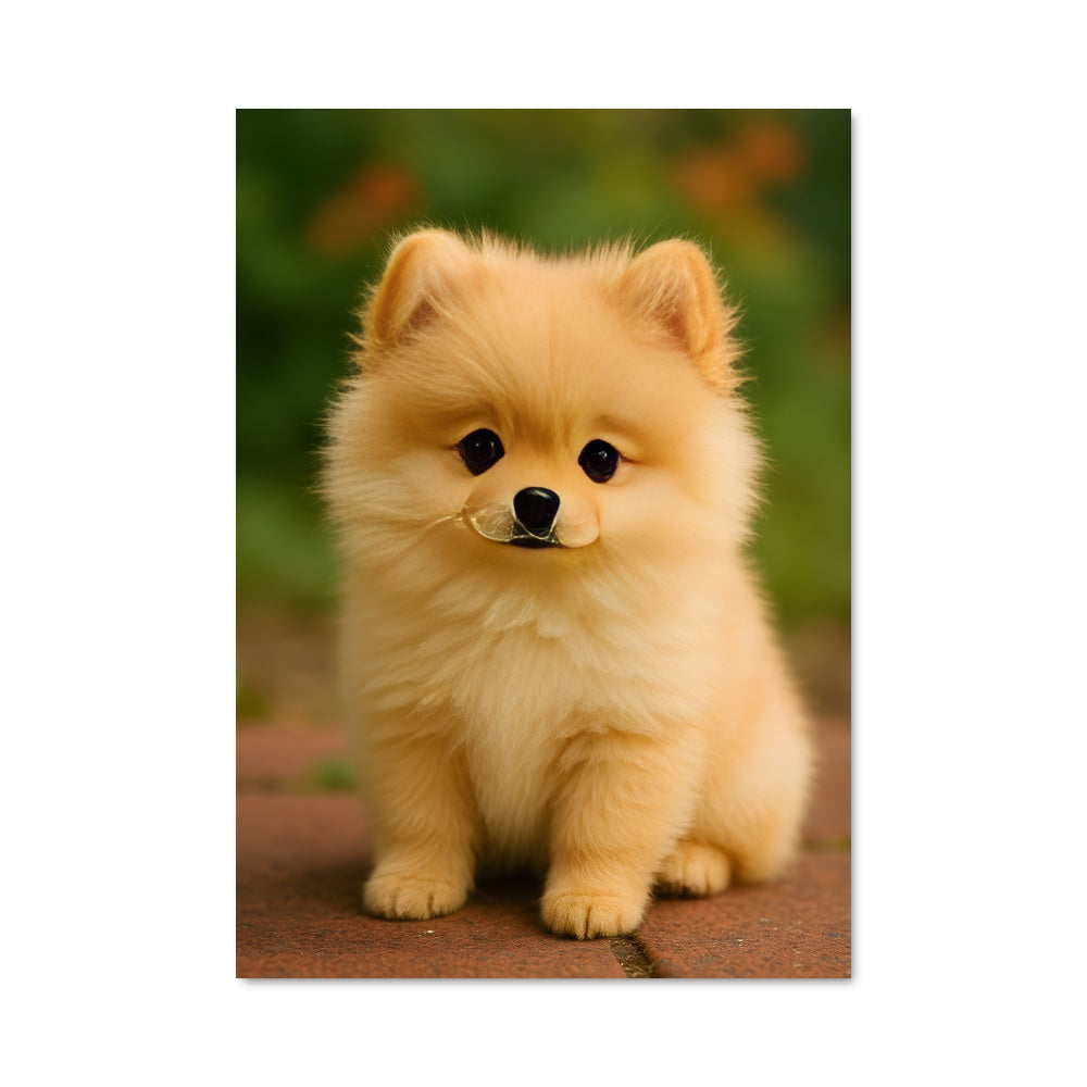 Poster Pomeranian Sur Brique