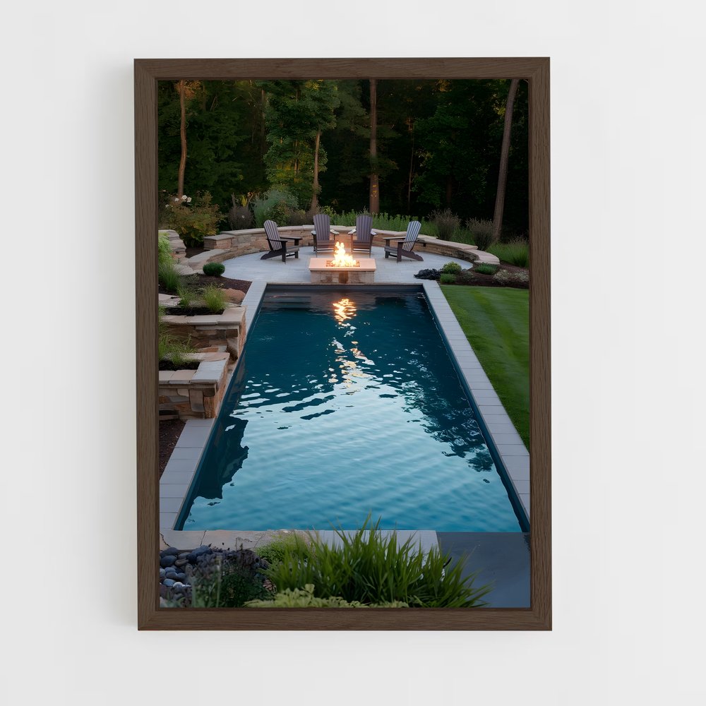 ap-pool area-3 cadre Bois foncé