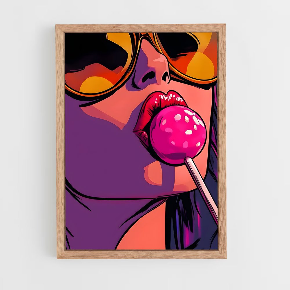 ap-pop art-2 cadre Bois clair