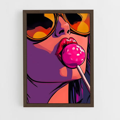 ap-pop art-2 cadre Bois foncé