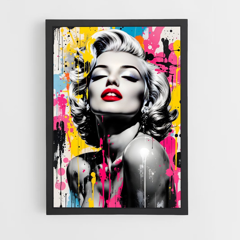 ap-pop art-4 cadre Noir