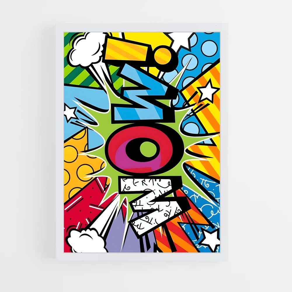 ap-pop art-5 cadre Blanc