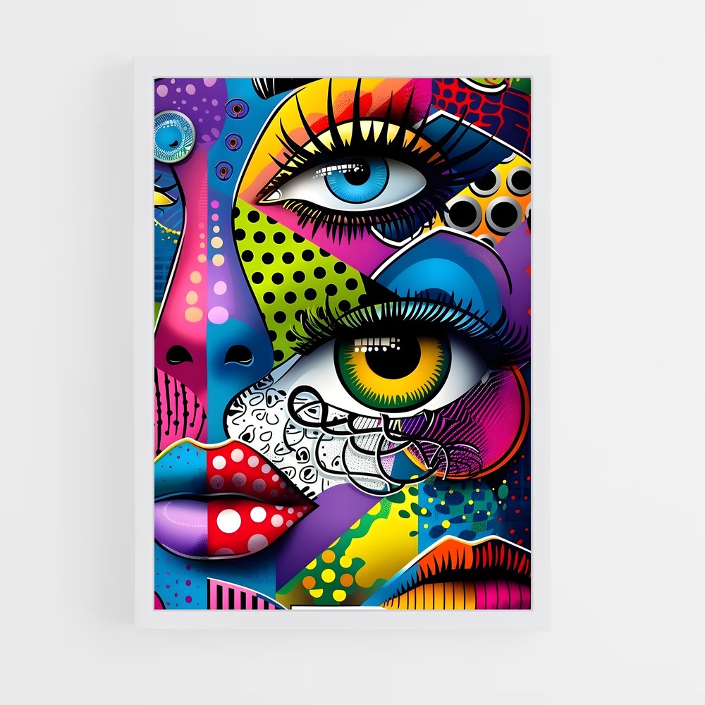 ap-pop art-8 cadre Blanc
