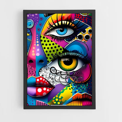 ap-pop art-8 cadre Noir