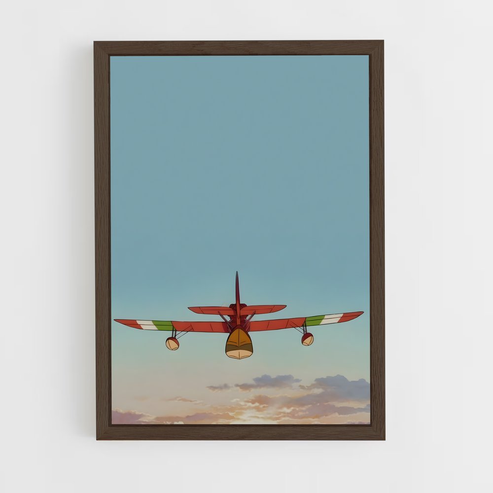 ap-porco rosso-6 cadre Bois foncé