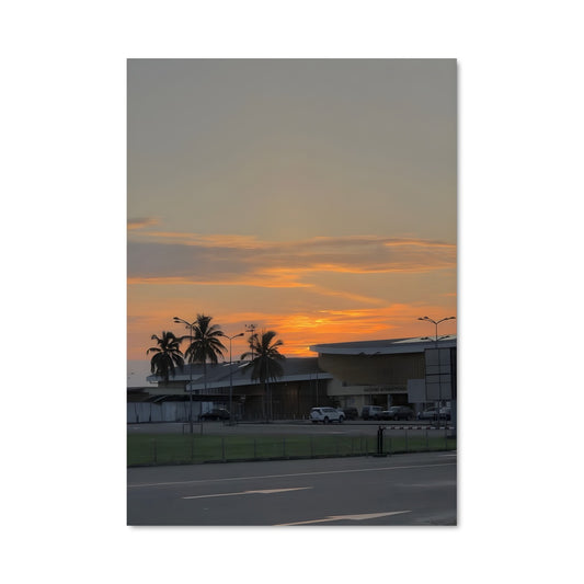 Poster Coucher de Soleil Palmé